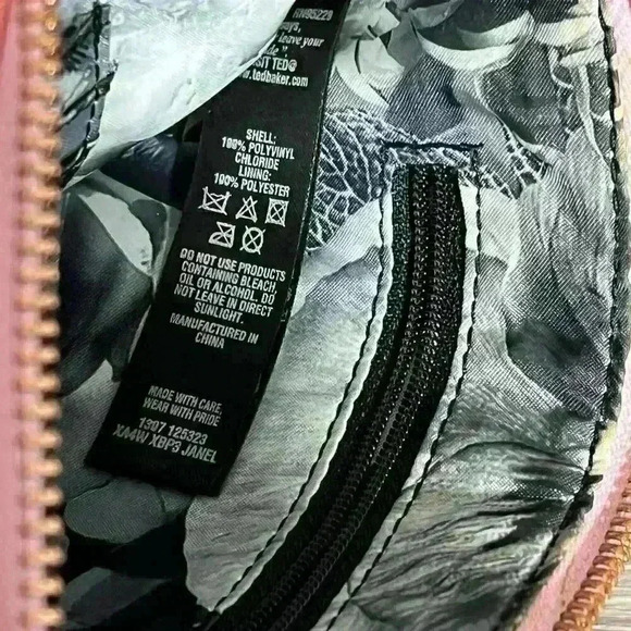 Ted Baker Pink Crossbody Bag with Rose Gold Chain Strap | Dual-Zip Purse - Picture 5 of 14